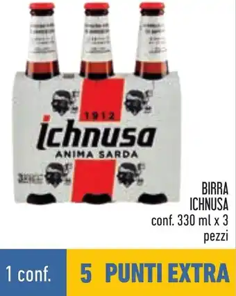 Conad BIRRA ICHNUSA conf. 330 ml x 3 pezzi offerta