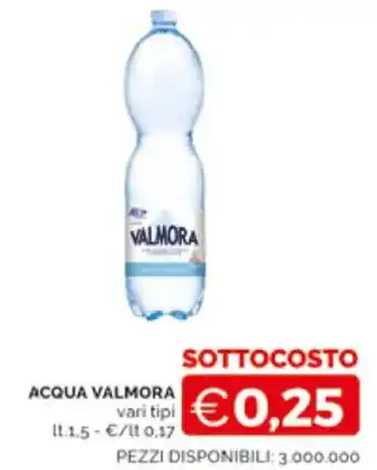 ACQUA VALMORA vari tipi lt.1.5