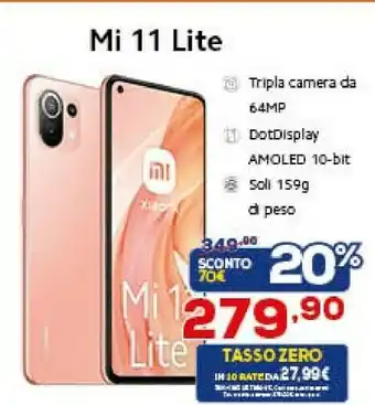 Euronics Xiaomi Mi 11 Lite offerta