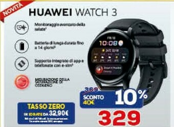 Euronics Huawei Smartwatch offerta