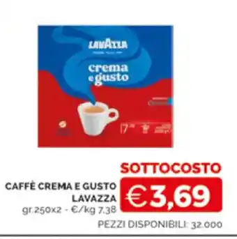 Mercatò CAFFÈ CREMA E GUSTO LAVAZZA gr.250x2 offerta