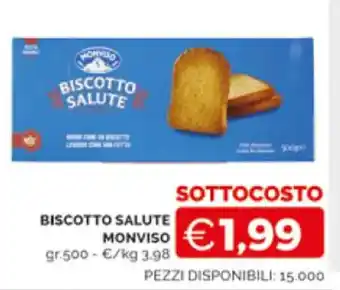 Mercatò BISCOTTO SALUTE MONVISO 500 gr offerta
