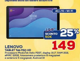 Euronics Lenovo Tablet Android offerta