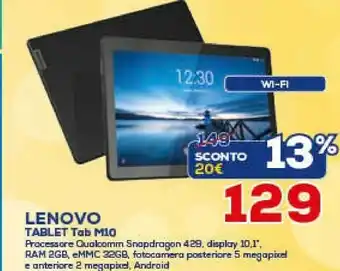 Euronics Lenovo Tablet Android offerta
