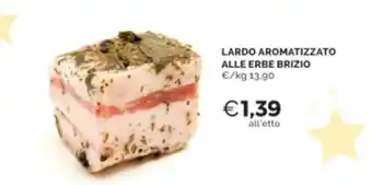 Mercatò LARDO AROMATIZZATO ALLE ERBE BRIZIO offerta