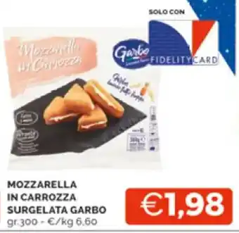 MOZZARELLA IN CARROZZA SURGELATA GARBO gr.300