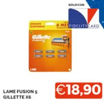 LAME FUSION 5 GILLETTE X6