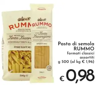 Pasta di semola RUMMO formati classici assortiti g 500