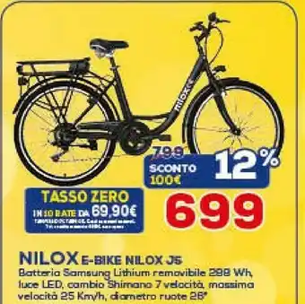 Euronics Nilox E-Bike J5 offerta