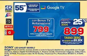 Euronics Sony 55XB5J Led Smart Tv offerta