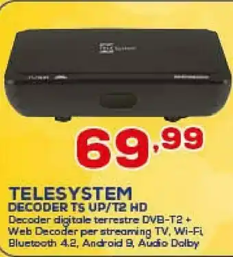 Euronics Telesystem Decoder Ts Up/t2 offerta