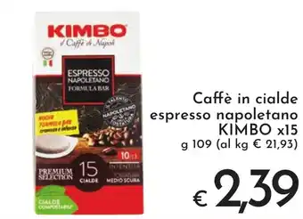 Eurospesa Caffè in cialde espresso napoletano KIMBO x15 offerta