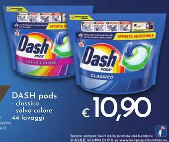 Eurospesa DASH pods classico · salva colore 44 lavaggi offerta