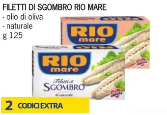 Eurospesa FILETTI DI SGOMBRO RIO MARE- olio di oliva - naturale g 125 offerta