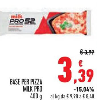 Spazio Conad BASE PER PIZZA MILK PRO 400 g offerta