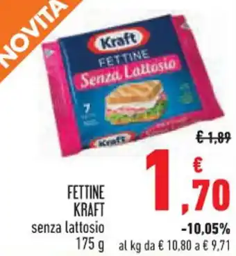 Spazio Conad FETTINE KRAFT senza lattosio 175 g offerta