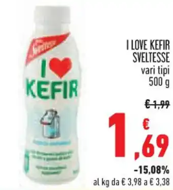 Spazio Conad I LOVE KEFIR SVELTESSE vari tipi 500 g offerta