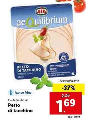 Lidl Aia aeQuilibrium Petto di tacchino 140g offerta
