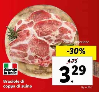 Lidl Braciole di coppa di suino 700g offerta