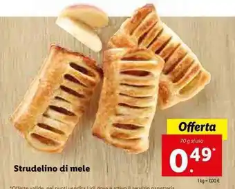 Lidl Strudelino di mele 70g offerta