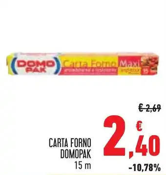 Conad CARTA FORNO DOMOPAK 15 m offerta