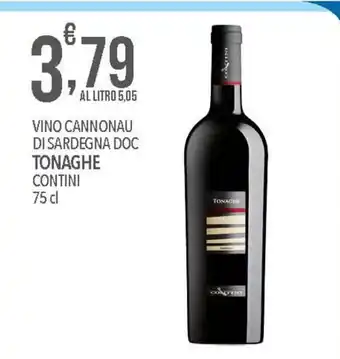 VINO CANNONAU DI SARDEGNA DOC TONAGHE CONTINI 75 cl