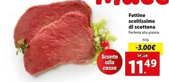 Lidl Fettine Sceltissime di Scottona d offerta
