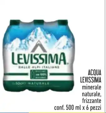 Conad ACQUA LEVISSIMA minerale naturale, frizzante conf. 500 ml x 6 pezzi offerta