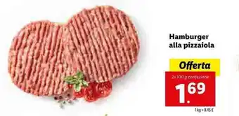 Lidl Hamburger alla pizzaiola 2x 100g offerta