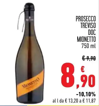 Conad PROSECCO TREVISO DOC MIONETTO 750 ml offerta