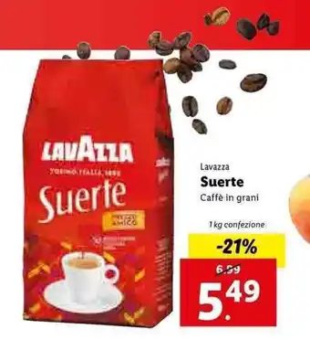 Lidl Lavazza Suerte 1kg offerta