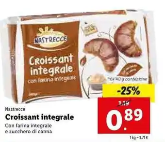 Lidl Nastrecce Croissant integrale offerta