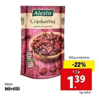 Lidl Alesto Mirtilli 200g offerta