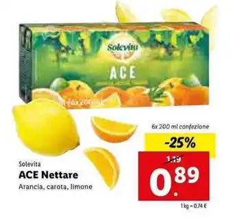 Lidl Solevita Ace Nettare 6x 200ml offerta