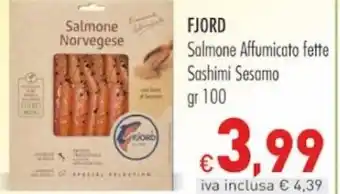 FJORD Salmone Affumicato fette Sashimi Sesamo gr 100