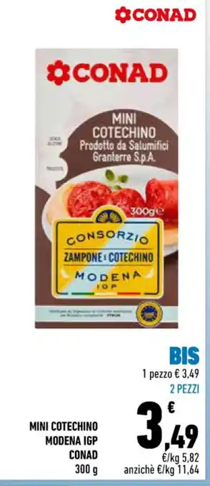 Conad City MINI COTECHINO MODENA IGP CONAD 300 g offerta