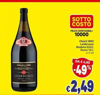 A&O Chiarli 1860 Lambrusco Modena Doc Secco offerta