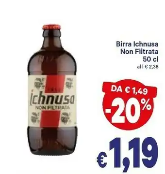 A&O Ichnusa Birra Non Filtrata 500 G(ml) offerta