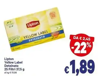 A&O Lipton Tea Lipton - Yellow Label Tea Deteinato offerta