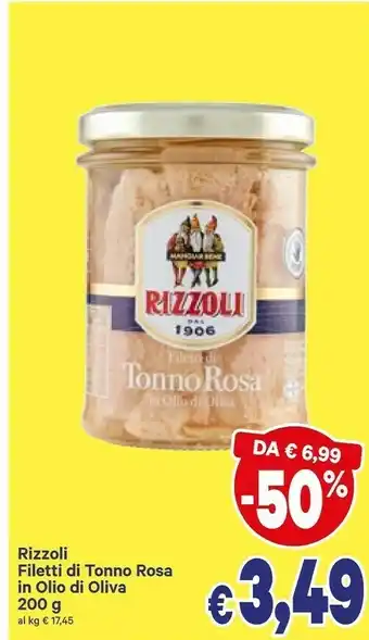 A&O Rizzoli Filetti Di Tonno Rosa In Olio D'Oliva 200 G(ml) offerta