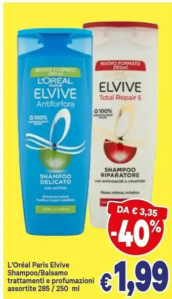 A&O L'Oreal Palris Elvive Shampoo/balsamo Trattamenti E Profumazioni offerta