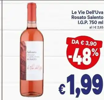 A&O Le Vie Dell'uva Rosato Salento Igp offerta
