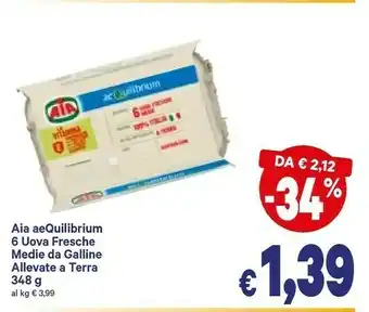 A&O Aia Aequilibrium 6 Uova Fresche Italiane Da Galline Allevate A Terra offerta