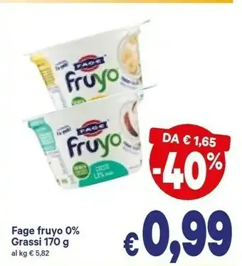 A&O Fage Fruyo Vaniglia 0% Grassi 170 G(ml) offerta