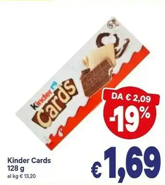 A&O Ferrero Kinder Cards 128 G(ml) offerta