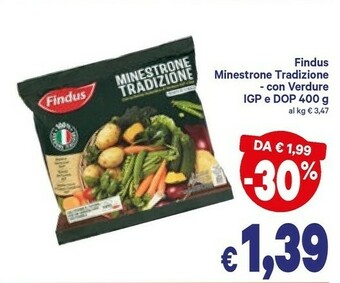 A&O Findus Minestrone Tradizione Con Verdure Igp E Dop 400 G offerta