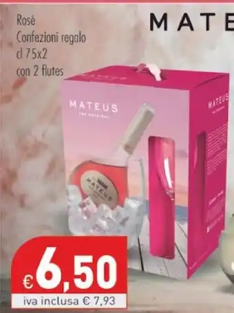 Rosé Confezioni regalo cl 75x2 con 2 flutes
