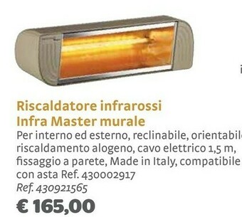 Bricocenter Riscaldatore Infrarossi Infra Master Murale offerta