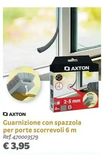 Bricocenter Axton Guarnizione Con Spazzola Per Porte Scorrevoli 6 M offerta