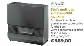 Bricocenter Stufa Multigas A Metano/gpl Sg 60 He offerta